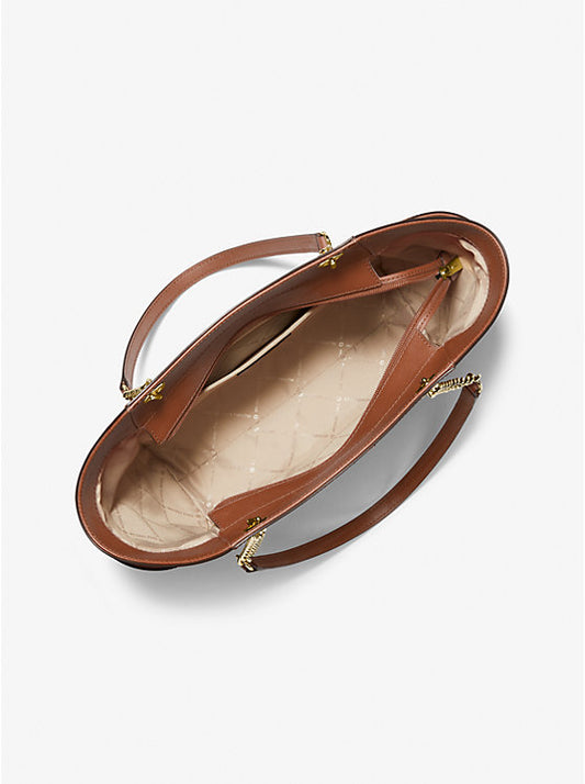 Michael Kors Bolso de hombro grande Jet Set de piel saffiano