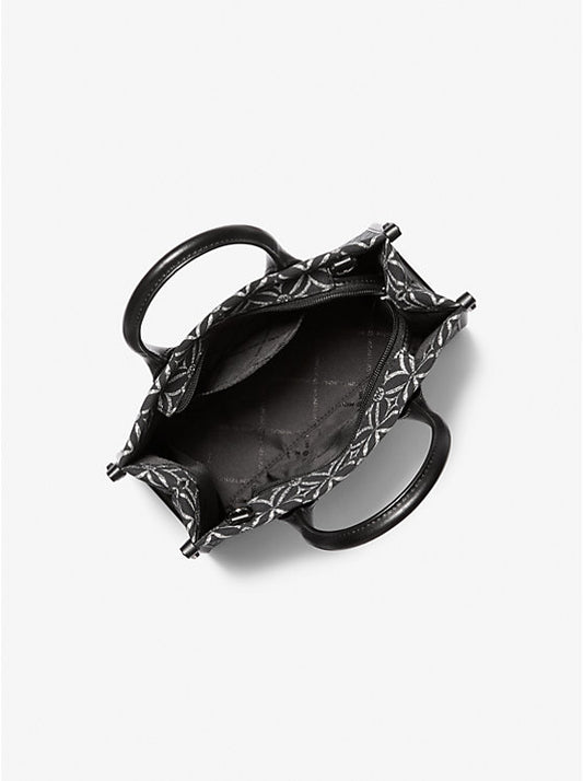 Michael Kors Bolso bandolera Mirella pequeño de jacquard con logotipo metálico