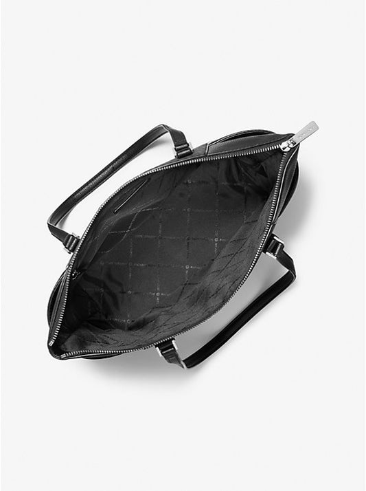 Michael Kors Bolso grande Charlotte con logotipo y cierre de piel