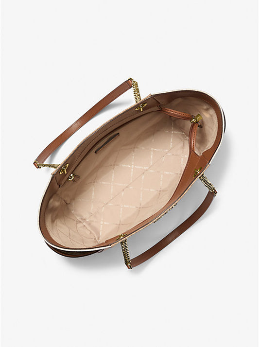 Micheal Kors Bolso tote grande Jet Set con logo distintivo y bloques de color