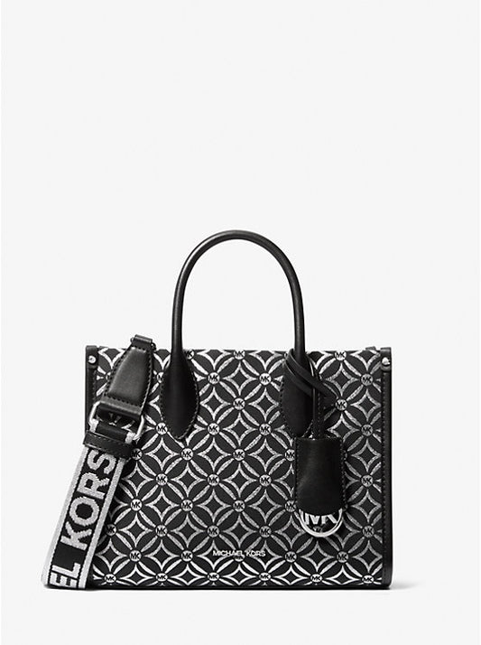 Michael Kors Bolso bandolera Mirella pequeño de jacquard con logotipo metálico